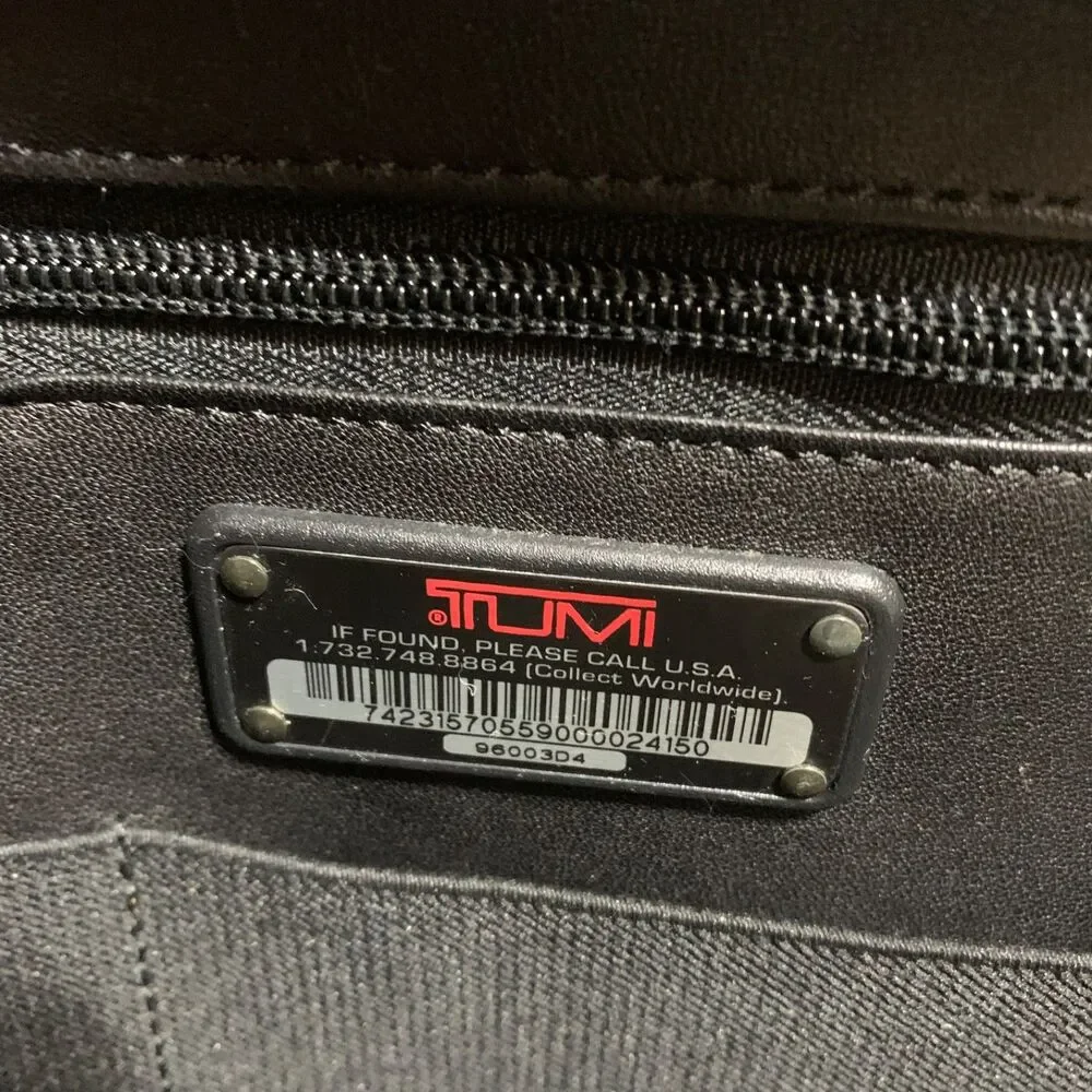 Tumi Leather 2-Wheeler Expandable Leather Laptop Briefcase #96003D4 Black